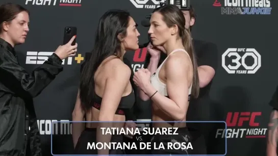 tatiana suarez vs montana de la rosa - ufc vegas 70 weigh-in face-off