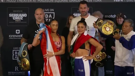 amanda serrano vs erika cruz - weigh-in face-off