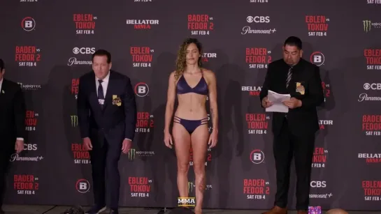 alejandra lara vs diana avsaragova - bellator 290 official weigh-in