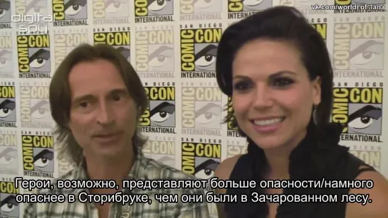 Robert Carlyle and Lana Parrilla have a laugh over Once Upon a Time [Rus Sub].mp4