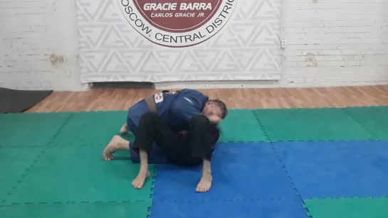 Треугольник из бокового через маунт. Команда Gracie Barra Moscow