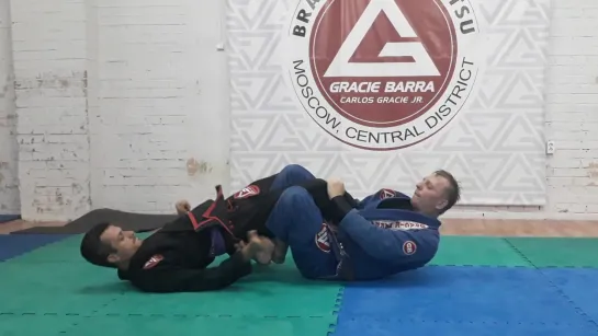 Защита от колена на животе и ахилл. Команда Gracie Barra Moscow