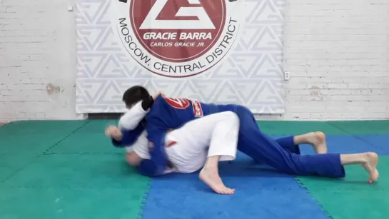 Выход из север-юг и удушка. Команда Gracie Barra Moscow