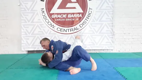 Удушка отворотом из бокового удержания. Команда Gracie Barra Central District Moscow.