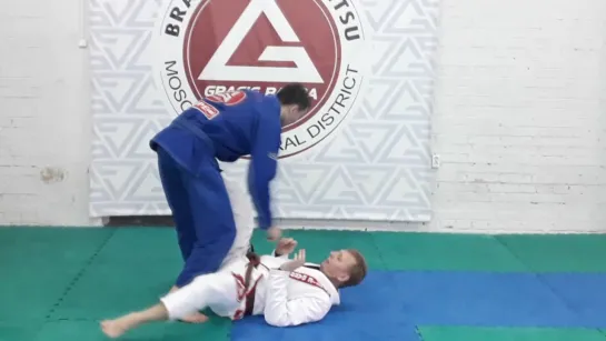 Защита от рычага колена. Команда Gracie Barra Moscow