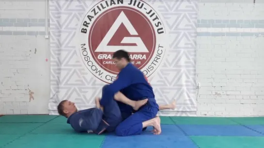 Команда Gracie Barra Central District Moscow. Свип ножницы с выбиванием колена