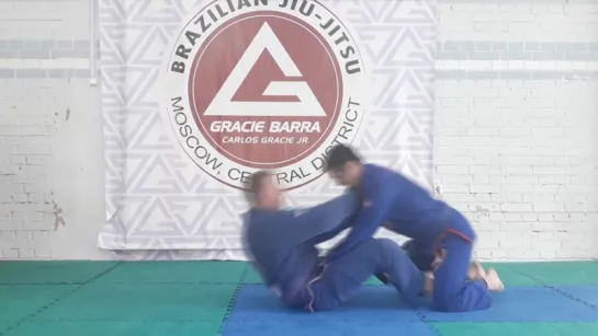 Команда Gracie Barra Moscow.Выход из гарда в бабочку и свип