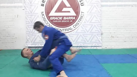 Команда Gracie Barra Moscow. Выход из позиции колено на животе