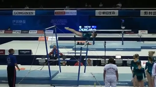 Viktoria Komova UB-1 Podium Training Worlds 2011 Tokyo