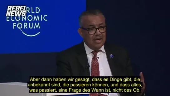 WHO Tedros auf dem Weltwirtschaftsforum Krankheit X ist ein Platzhalter für die nächste Pandemie