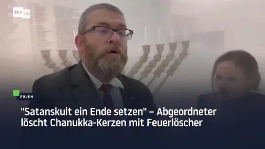 Eklat im polnischen Parlament Abgeordneter löscht Chanukka-Kerzen mit Feuerlöscher