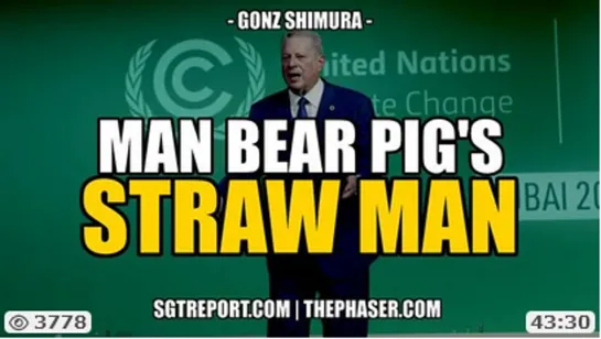 MAN BEAR PIGS STRAW MAN -- Gonz Shimura