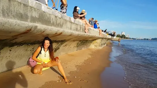 Pussy Flash at BEACH BAR. Micro Mini Bikini at Public Bar #bottomless #upskirt #pussy #butplug #public