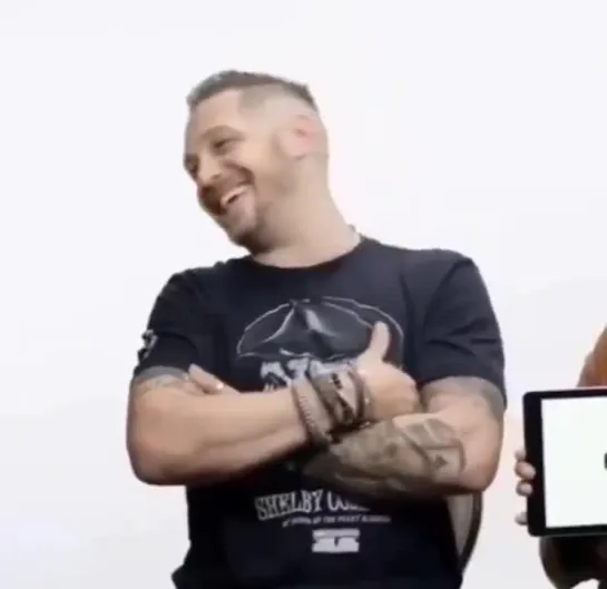 tom hardy laughs