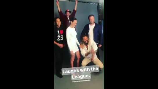 Laughs with the League.