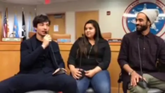 Shailene Woodley and Ezra Miller at Standing Rock RYOT