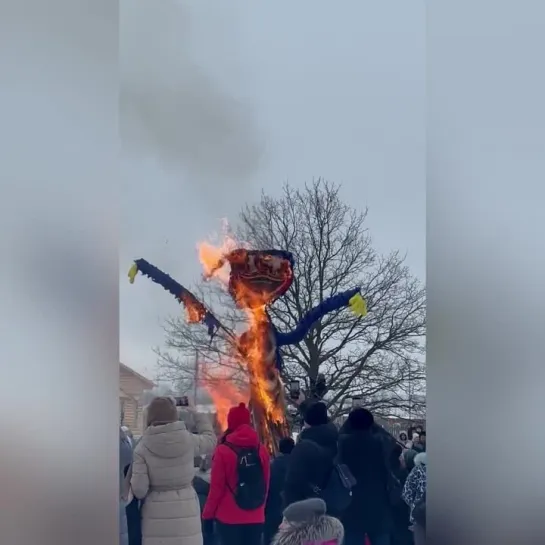 Чучело Хаги Ваги сожгли из огнемёта