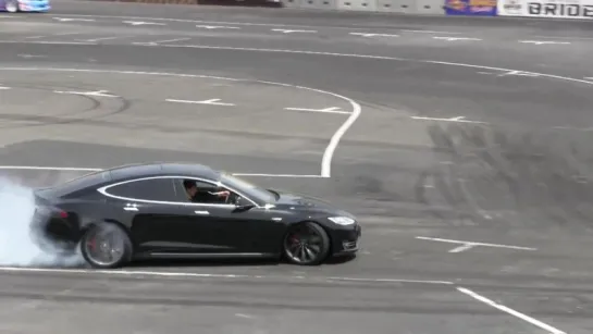 Drifting TESLA Model S