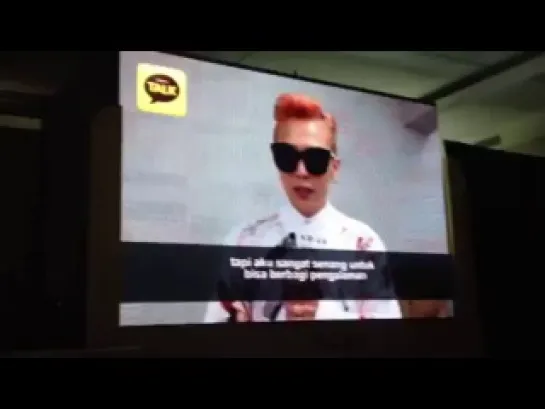 130419 Bigbang's G-Dragon Video Message for Indonesian Fans