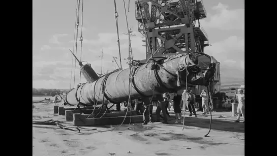 Recovery of Japanese Midget Off Pearl Harbor, Oahu, Hawaii