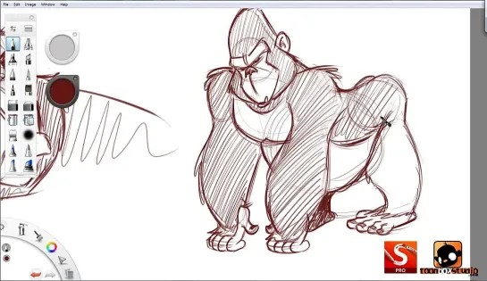 PARIS CHRISTOU - How To Draw A Cartoon Gorilla