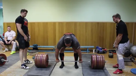 Mikhail Koklyaev deadlift steps 70-360-70 kg