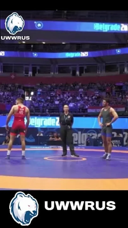 FS Worlds2023 74kg Avtandil KENTCHADZE (GEO) vs. Zaurbek SIDAKOV (AIN)