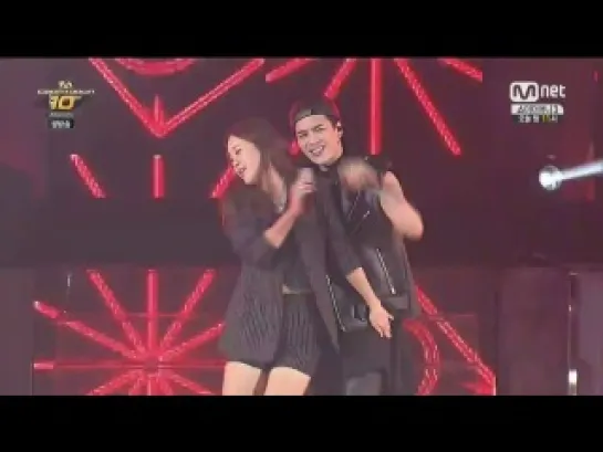 Baek Ji Young (Feat. GOT7's JB & Jackson) - Ear Candy  @Mnet 10thAnniversary 24.07.2014