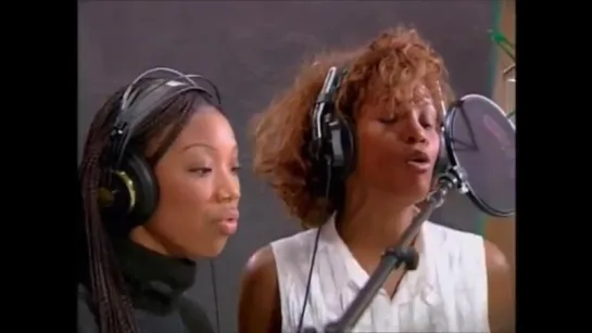 Whitney & Brandy Behind The Scenes Impossible 1997 (Золушка;запись песни)