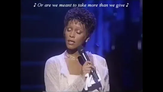 Whitney Houston (LIVE) 'Alfie' w/lyrics DC 1997 Aretha Tribute