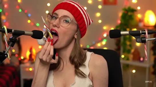 Emma Ruby ASMR - Candy Cane Licking (Patreon)