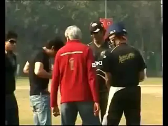 Shahrukh Khan on field with Kolkata Knight Riders in Kolkata