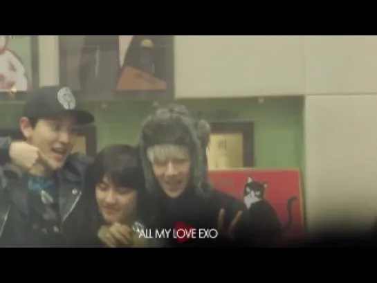 [FANCAM] 140110 Chanyeol, DO & Sehun @ KBS-R Cool FM Sukira