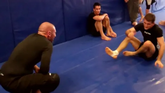 Rolling with Rafa Mendes after no gi seminar