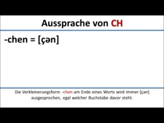 Aussprache CH