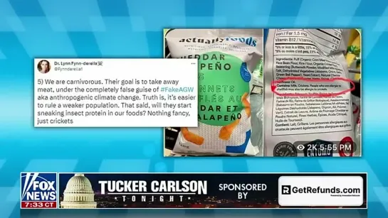 Why are insects secretly ending up in your food- Tucker Carlson;