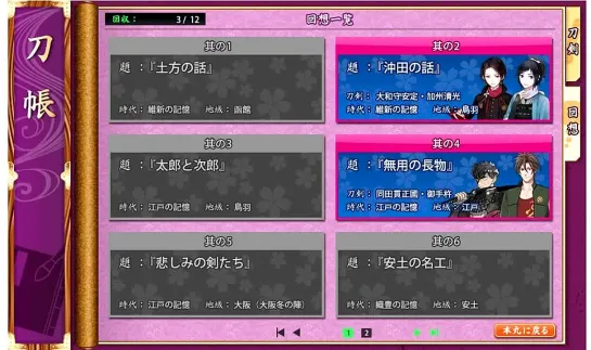 Touken Ranbu 回想 其の4「無用の長物」