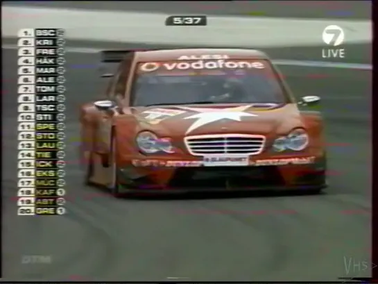 DTM-2006. Хоккенхаймринг-1. Отрывок. С рекламой и анонсами (7ТВ, 09.04.2006).