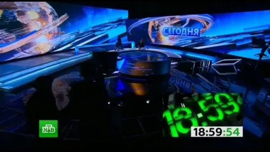 Анонс в титрах и начало программы "Сегодня" в 19:00 (НТВ, 25 декабря 2017)