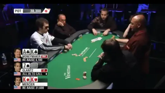 Chris Moneymaker vs Jason Mercier. All in preflop