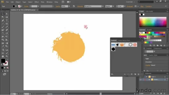 13.5 Разрыв связи символов. Уроки Adobe Illustrator