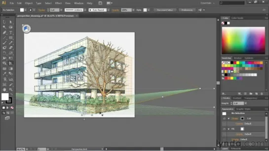 14.2 Рисование в перспективе. Уроки Adobe Illustrator