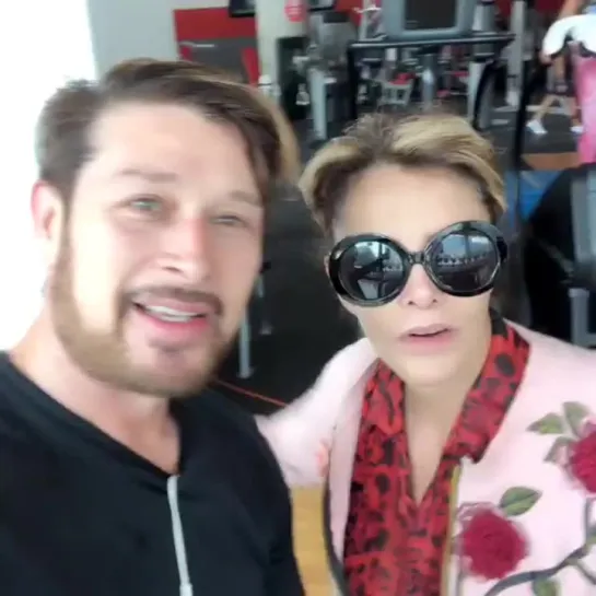 Lucía Méndez - with Peter Cortes at the gym (CDMX, Sep. 10'2018)