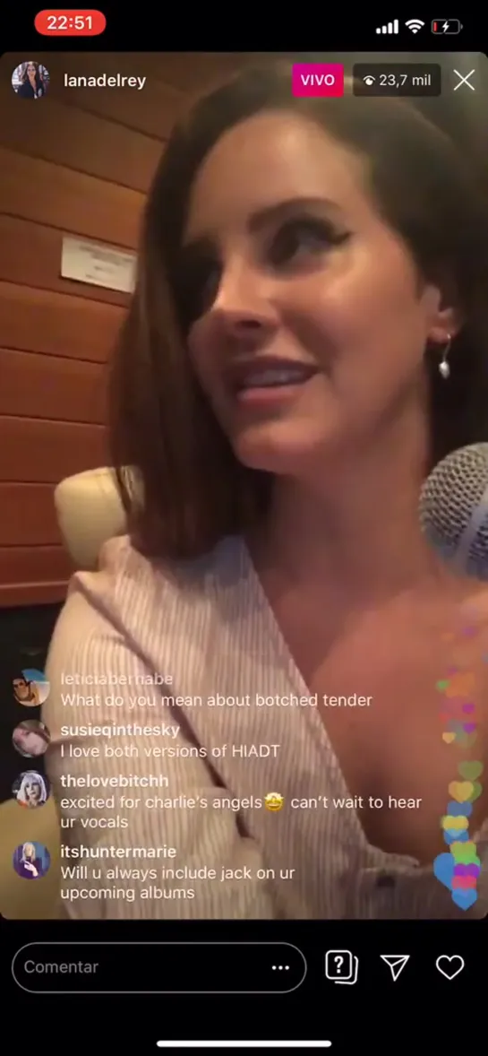 Прямой эфир за 4 сентября 2019 (instagram.com/lanadelrey)