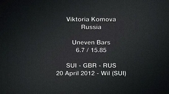 2012 SUI-GBR-RUS Komova Viktoria Bars