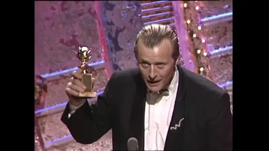 Rutger Hauer Wins Best Supporting Actor TV Series - Golden Globes 1988