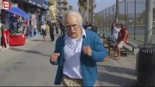 That moment when your grandpa shows up and puts Muscle Beach regulars to shame..