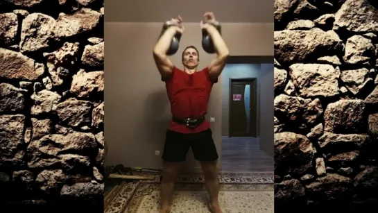 Гиревой комплекс с гирями 2х38 кг Гладиатор (Kettlebell complex Gladiator)