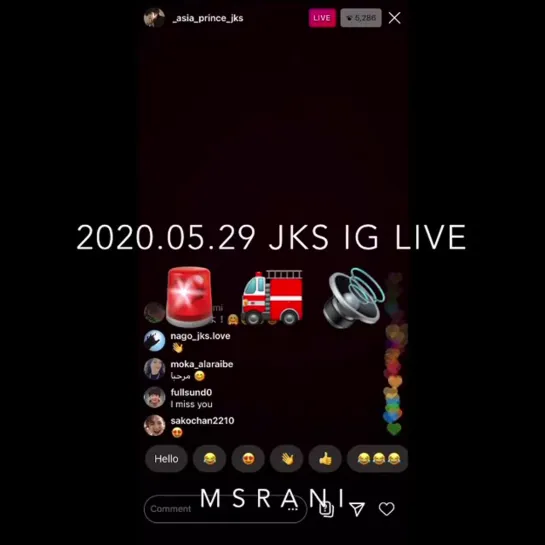 2020.05.29 JKS IG LIVE！