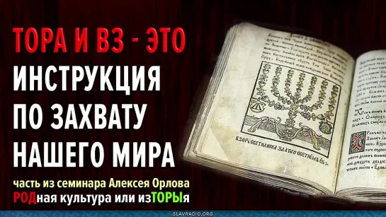 Тора и Ветхий завет — это инструкция по захвату и порабощению нашего Мира. Алексей Орлов